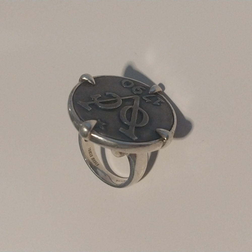 Tracey Meyer Sterling Large Authentic VoC Dutch Coin Statement Ring